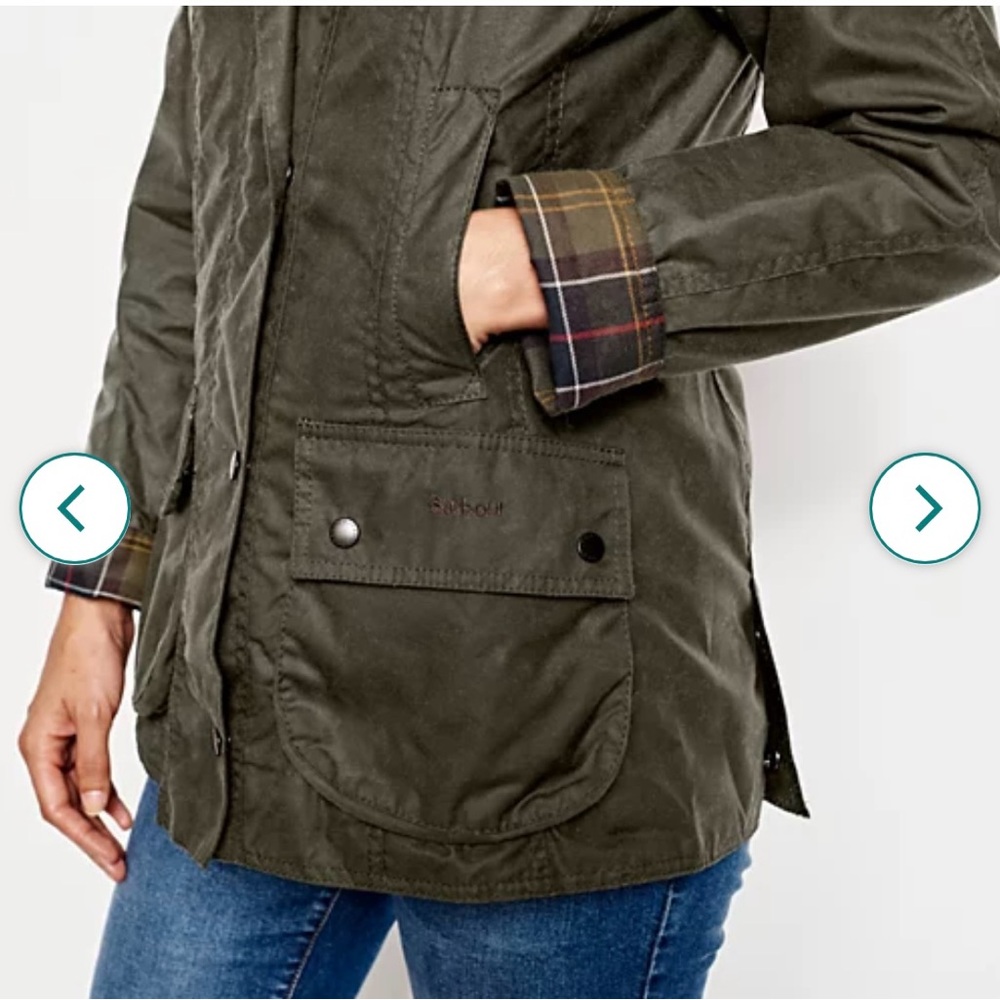Barbour Green Utility Jacket Waxed Cotton